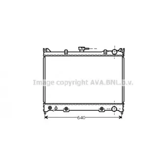 Radiateur, refroidissement du moteur AVA QUALITY COOLING DN2083