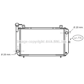 Radiateur, refroidissement du moteur AVA QUALITY COOLING DN2084