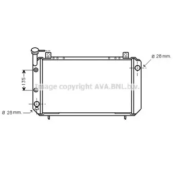 Radiateur, refroidissement du moteur AVA QUALITY COOLING DN2086