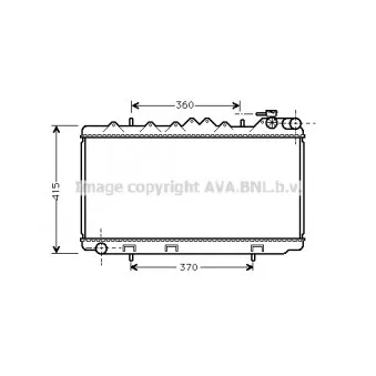 Radiateur, refroidissement du moteur AVA QUALITY COOLING DN2092