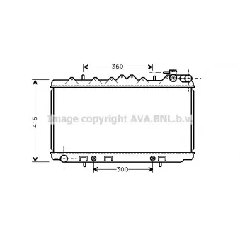 Radiateur, refroidissement du moteur AVA QUALITY COOLING DN2093