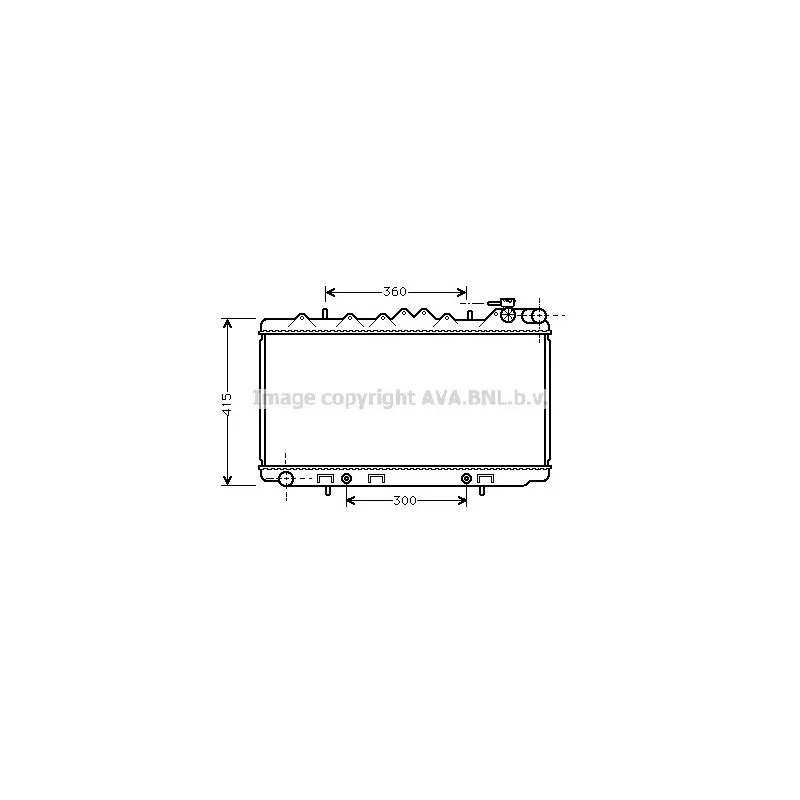 Radiateur, refroidissement du moteur AVA QUALITY COOLING DN2093