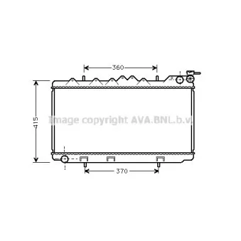 Radiateur, refroidissement du moteur AVA QUALITY COOLING DN2094