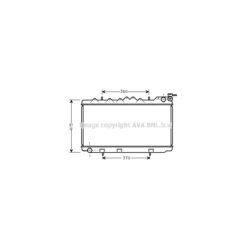 Radiateur, refroidissement du moteur AVA QUALITY COOLING DN2094
