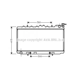 Radiateur, refroidissement du moteur AVA QUALITY COOLING DN2097