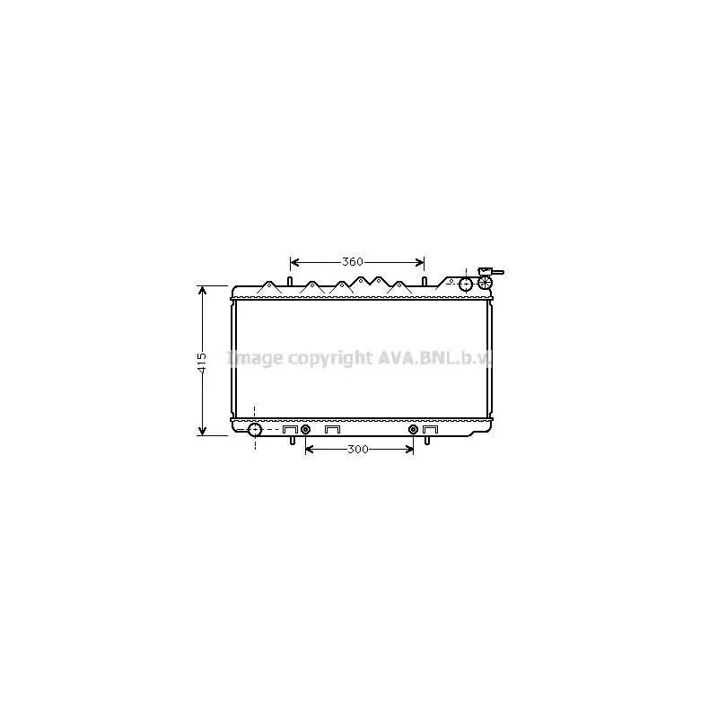 Radiateur, refroidissement du moteur AVA QUALITY COOLING DN2097