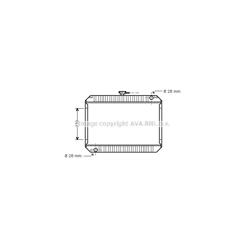 Radiateur, refroidissement du moteur AVA QUALITY COOLING DN2100