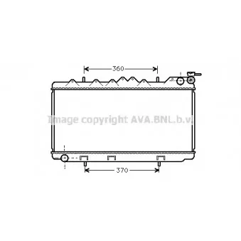Radiateur, refroidissement du moteur AVA QUALITY COOLING DN2102