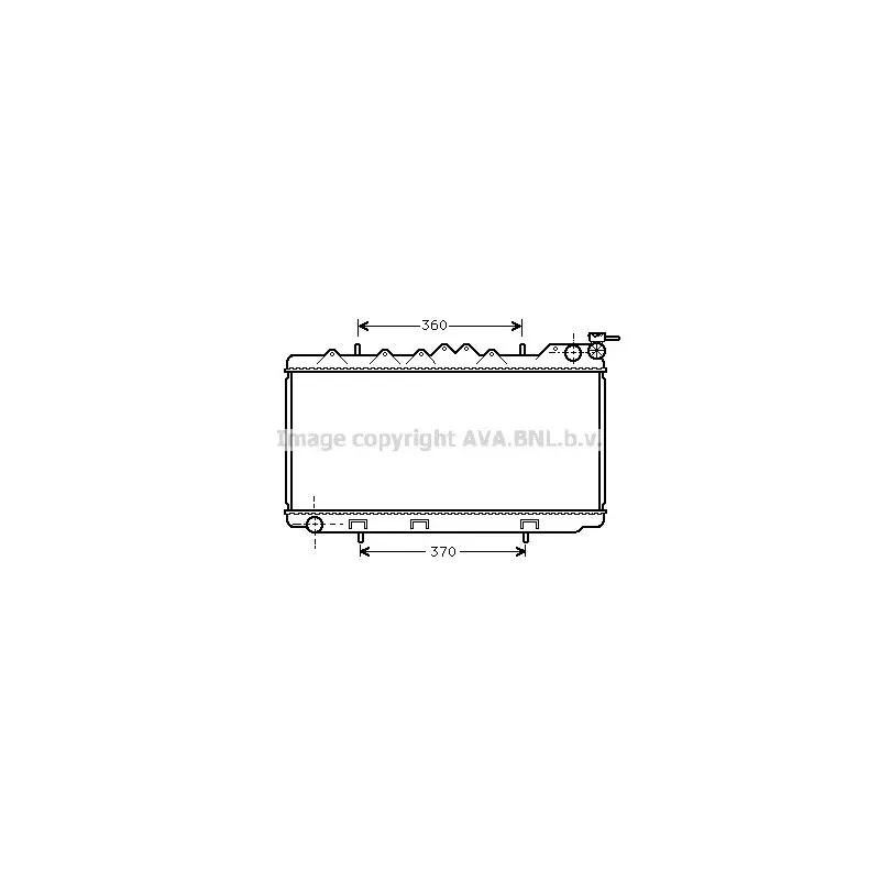 Radiateur, refroidissement du moteur AVA QUALITY COOLING DN2102