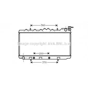 Radiateur, refroidissement du moteur AVA QUALITY COOLING DN2103
