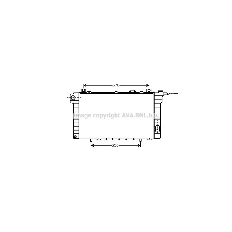 Radiateur, refroidissement du moteur AVA QUALITY COOLING DN2110