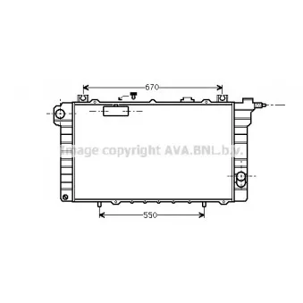 Radiateur, refroidissement du moteur AVA QUALITY COOLING DN2111