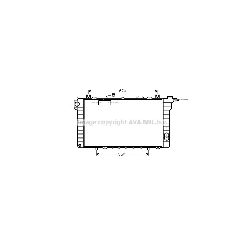 Radiateur, refroidissement du moteur AVA QUALITY COOLING DN2111