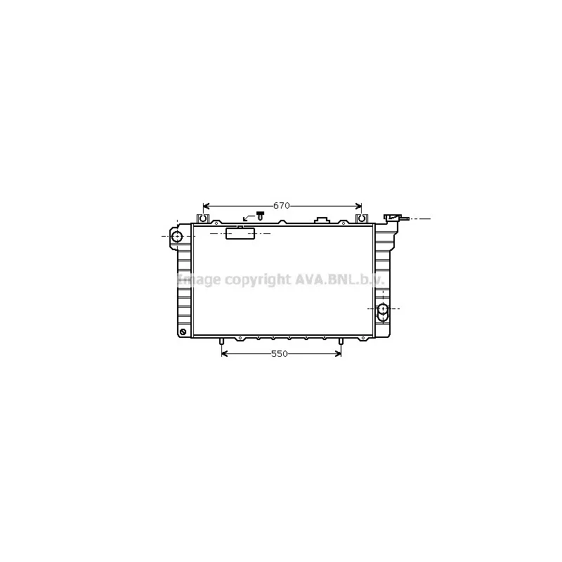 Radiateur, refroidissement du moteur AVA QUALITY COOLING DN2113