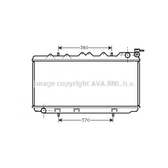 Radiateur, refroidissement du moteur AVA QUALITY COOLING DN2114
