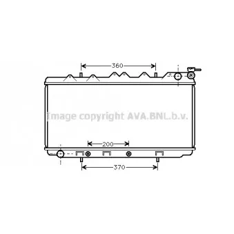 Radiateur, refroidissement du moteur AVA QUALITY COOLING DN2115