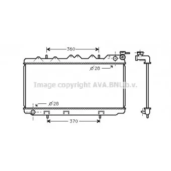 Radiateur, refroidissement du moteur AVA QUALITY COOLING