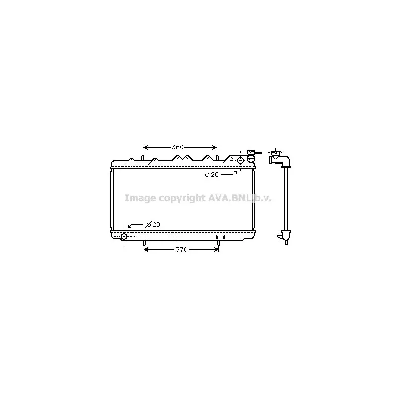 Radiateur, refroidissement du moteur AVA QUALITY COOLING DN2116