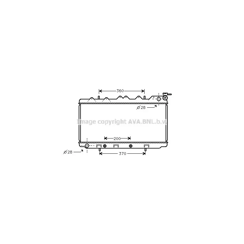 Radiateur, refroidissement du moteur AVA QUALITY COOLING DN2117