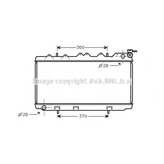 Radiateur, refroidissement du moteur AVA QUALITY COOLING DN2118