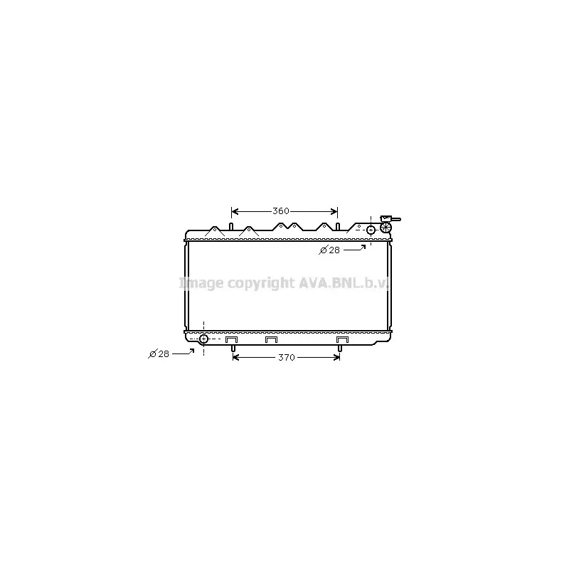 Radiateur, refroidissement du moteur AVA QUALITY COOLING DN2118
