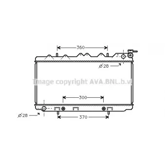 Radiateur, refroidissement du moteur AVA QUALITY COOLING DN2120