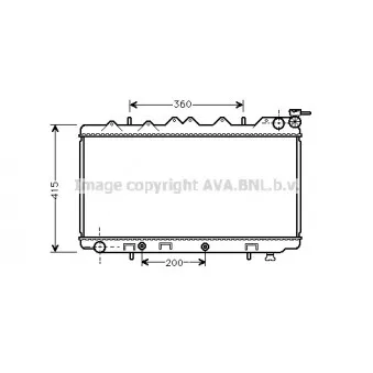 Radiateur, refroidissement du moteur AVA QUALITY COOLING