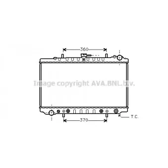 Radiateur, refroidissement du moteur AVA QUALITY COOLING DN2127