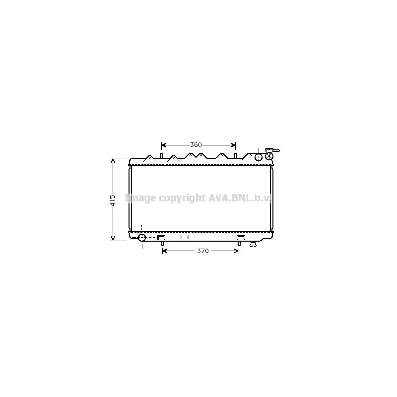 Radiateur, refroidissement du moteur AVA QUALITY COOLING DN2135
