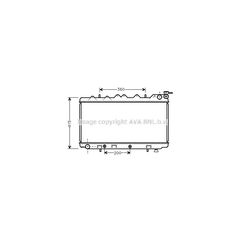 Radiateur, refroidissement du moteur AVA QUALITY COOLING DN2136