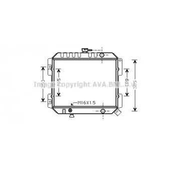 Radiateur, refroidissement du moteur AVA QUALITY COOLING DN2141