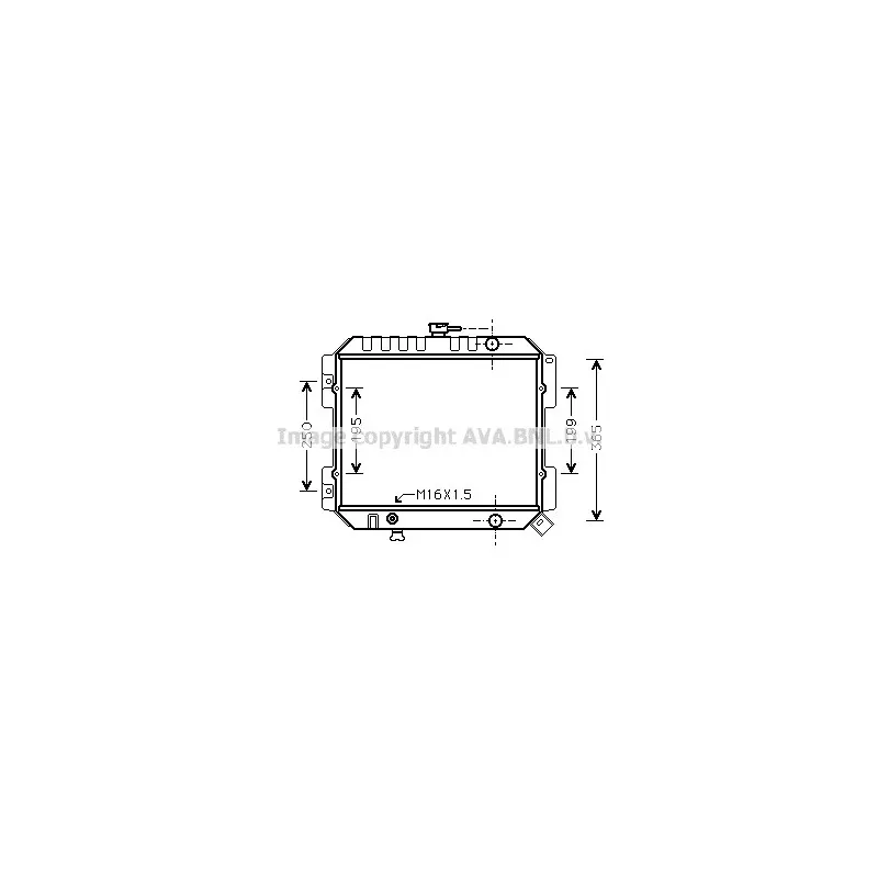 Radiateur, refroidissement du moteur AVA QUALITY COOLING DN2141