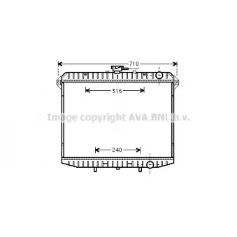 Radiateur, refroidissement du moteur AVA QUALITY COOLING DN2143