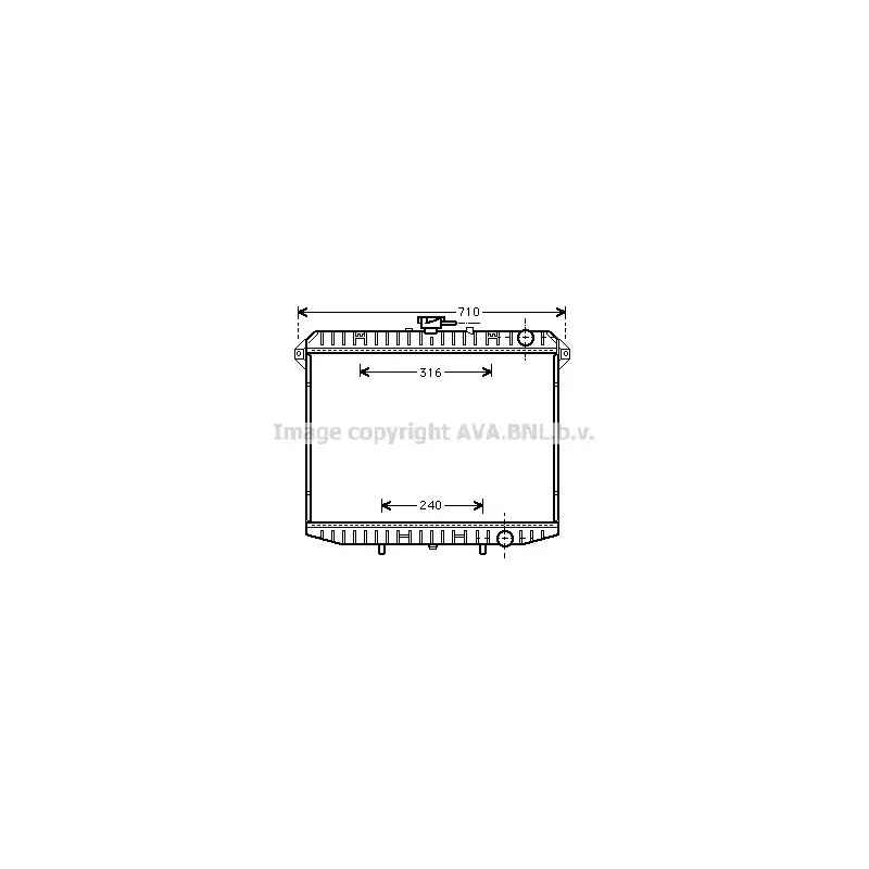Radiateur, refroidissement du moteur AVA QUALITY COOLING DN2143
