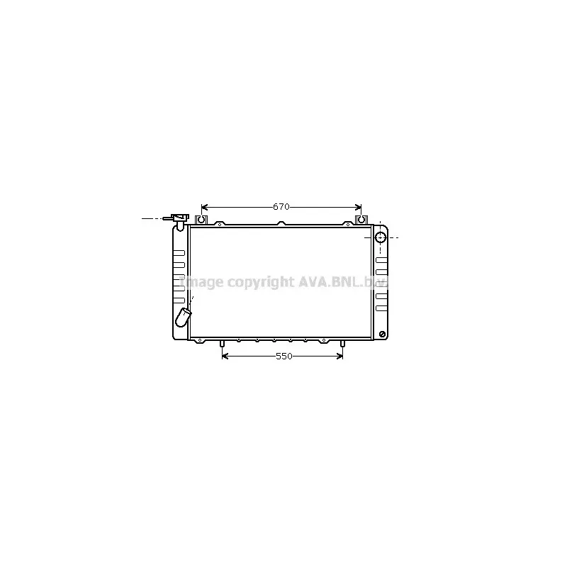 Radiateur, refroidissement du moteur AVA QUALITY COOLING DN2150