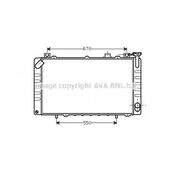Radiateur, refroidissement du moteur AVA QUALITY COOLING DN2172