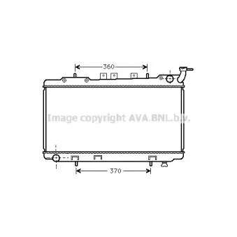 Radiateur, refroidissement du moteur AVA QUALITY COOLING DN2176