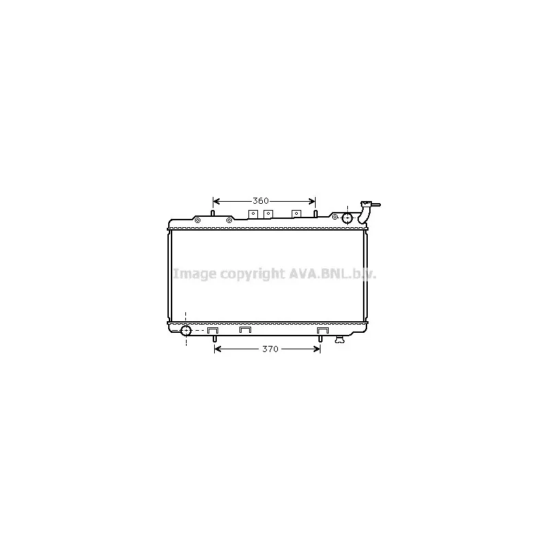 Radiateur, refroidissement du moteur AVA QUALITY COOLING DN2176