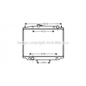 Radiateur, refroidissement du moteur AVA QUALITY COOLING DN2180