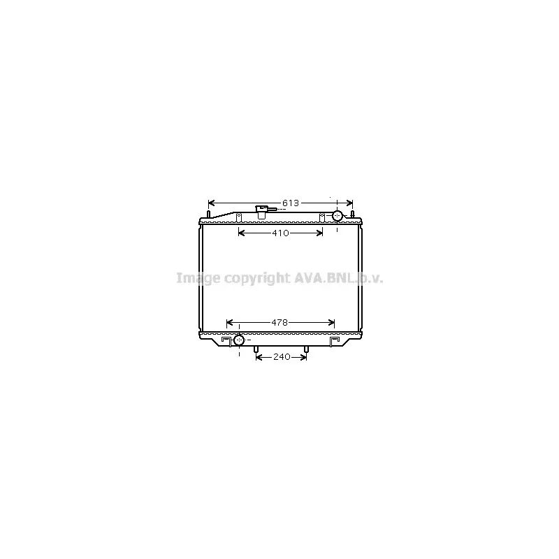 Radiateur, refroidissement du moteur AVA QUALITY COOLING DN2180