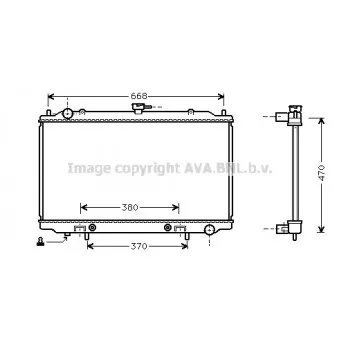Radiateur, refroidissement du moteur AVA QUALITY COOLING DN2189