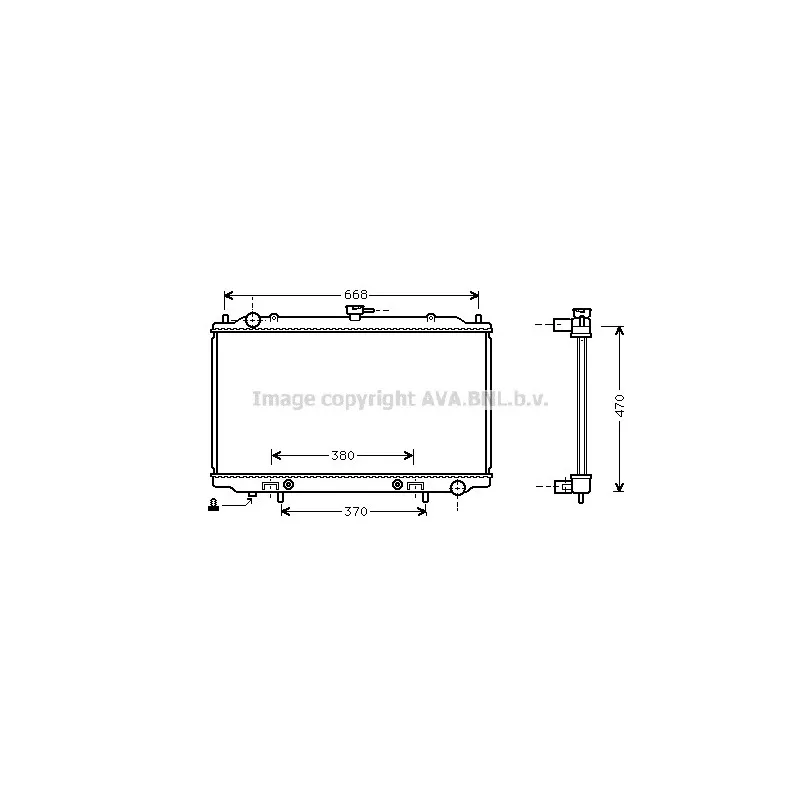Radiateur, refroidissement du moteur AVA QUALITY COOLING DN2189