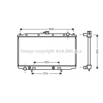Radiateur, refroidissement du moteur AVA QUALITY COOLING DN2196