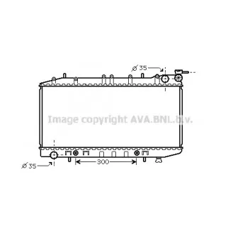 Radiateur, refroidissement du moteur AVA QUALITY COOLING DN2203
