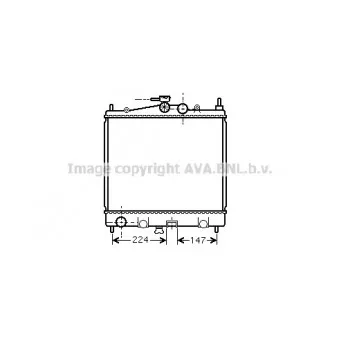 Radiateur, refroidissement du moteur AVA QUALITY COOLING