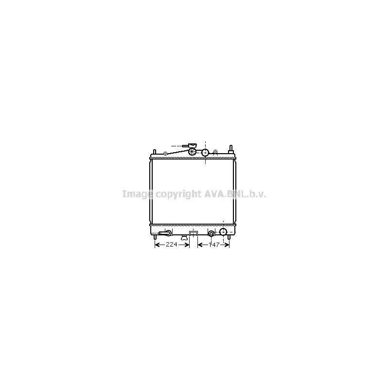 Radiateur, refroidissement du moteur AVA QUALITY COOLING DN2211