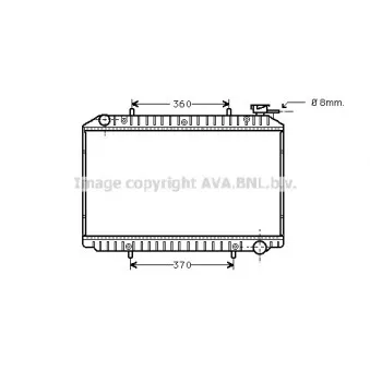 Radiateur, refroidissement du moteur AVA QUALITY COOLING DN2214