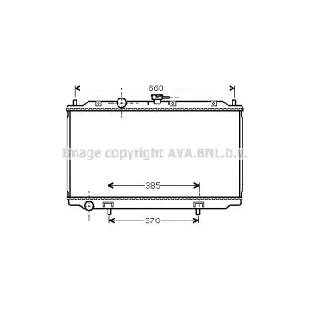 Radiateur, refroidissement du moteur AVA QUALITY COOLING DN2215