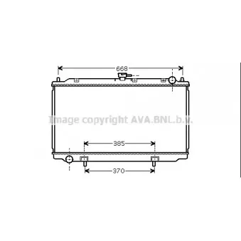 Radiateur, refroidissement du moteur AVA QUALITY COOLING DN2216