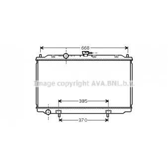 Radiateur, refroidissement du moteur AVA QUALITY COOLING DN2217